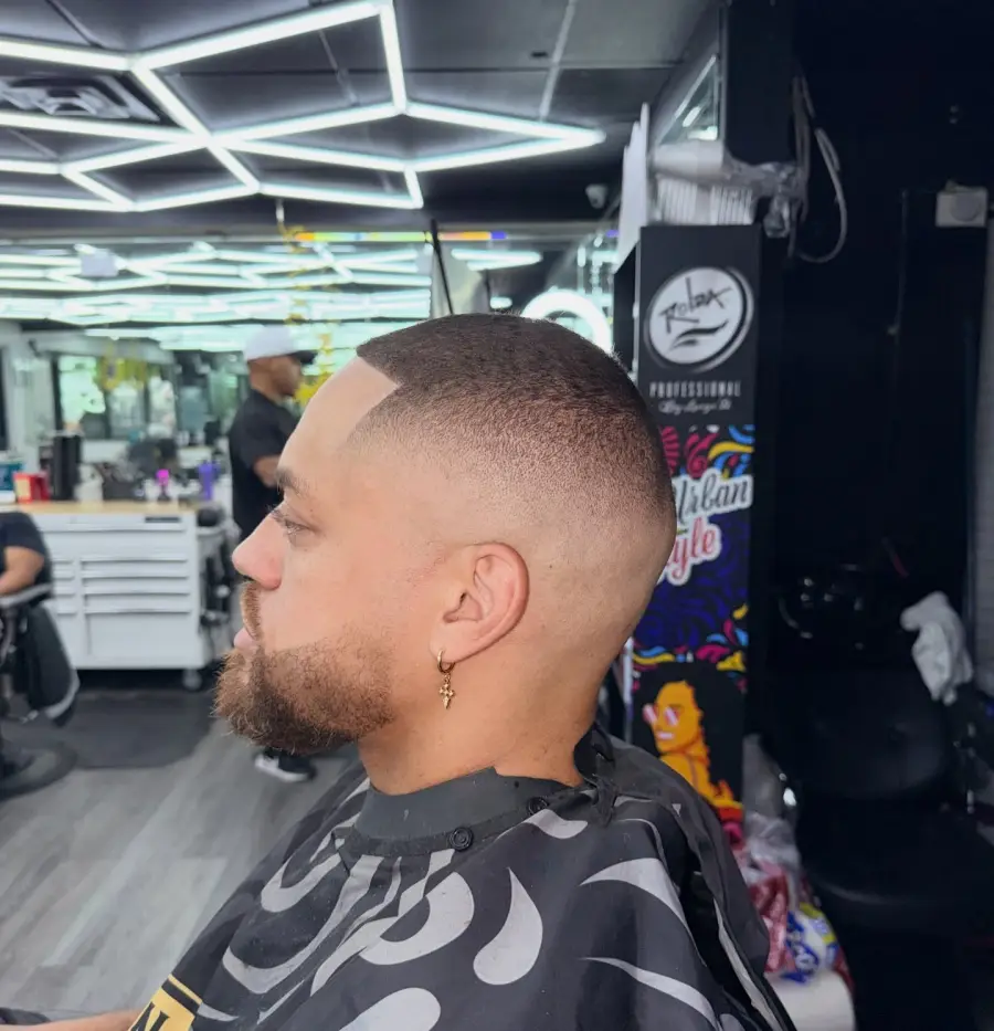 Fade with beard blend